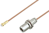 Snap-On MMBX Plug to N Female Bulkhead Cable 4 Inch Length Using RG178 Coax - PE3C3993-4 - Pasternack