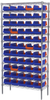 Akro-Mils 2000 lb Adjustable Blue Chrome Steel Open Adjustable Fixed Shelving System - 60 Bins - 2000 lb Total Capacity - AWS143636462B -- AWS143636462B - Image