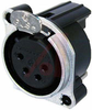 Receptacle B series 4 pin F - PCBH - Pin 1 & grd sep - nickel - 70088322 - Allied Electronics, Inc.