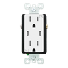 30W PD3.0 Dual Type C USB Charger, 15 Amp Duplex Tamper Resistant Receptacle - ERU2230CC1A - Suzhou Ele Mfg Co., Ltd.