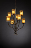 GLA-8788-16-AMBR-DBRZ Mid. Chandeliers-Glass Up - 494901 - Capital Lighting, Inc.