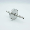 SHV-10 Coaxial Feedthrough, 1 Pin, Grounded Shield, Double-Ended, 2.75″ Conflat Flange - A8272-2-CF - MPF Products, INC.