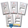 Siemon Single Gang Stainless Steel Faceplate for MAX.. -- MX-FP-S-01-SS-L