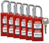Red Long Body Safety Padlock - 123396 - Brady Corporation