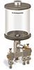 Clear View Multiple Feed Manual Lubricator, 1 qt Pyrex Reservoir, 3 Feeds, 1/4” OD Tube Outlets - B4463-032PB031W - Oil-Rite Corp.