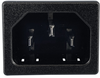 IEC 60320 C14 Snap-in AC Power Inlet with Solder Terminals - 701W-15/21 - Qualtek Electronics Corp.