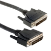 Amphenol CS-DSLSZH25MM-002.5 25-Pin (DB25) LSZH Low Smoke D-Sub Cable - Double Shielded + EMI Cage - Male / Male 2.5ft - Image