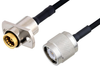 Slide-On BMA Jack 2 Hole Flange to TNC Male Cable 36 Inch Length Using PE-SR405FLJ Coax - PE3C4864-36 - Pasternack
