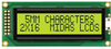 Display, Alphanumeric, 16X2, Yellow/grn; Character Count X Line Midas - 02AC9934 - Newark, An Avnet Company