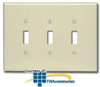 Leviton 3-Gang Oversized Toggle Device Switch Wallplate - 86111 - TelephoneStuff.com