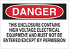 Brady B-401 Polystyrene Rectangle White Electrical Safety Sign - 14 in Width x 10 in Height - 22128 - 754476-22128 - R. S. Hughes Company, Inc.