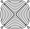 127mm Wire Form Fan Guard, Black E.D. Finish - 08150-02 - Qualtek Electronics Corp.