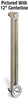 Aluminum Liquid Level Gage with Dial Thermometer, 19” Centerline, 1/2