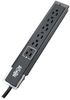 Protect It! 6-Outlet Surge Protector, 6 ft. Cord, Right-Angle Plug, Side-Mount Switch, 1440 Joules, Tel/Modem Protection, Black Housing -- TLP606SSTELB