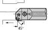 Square Positive Rake 45° Lead -- Style S for Ceramic Inserts