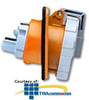 Leviton 125/250 AC 3P4W Wiring Watertight Pin and Sleeve.. -- 4100R12W - Image