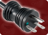 NEMA 6-15P HG BLACK to ROJ SPECIAL HOME // Power Cords // Hospital Grade Power Cords // Black Plugs And Connectors -- 0366.096S