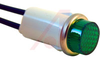 Indicator,Pnl-Mnt;Neon;Green;0.500 In;208-250 VAC;Lens,High Hat;22AWG Wire Leads - 70117763 - Allied Electronics, Inc.