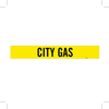 Brady B-946 Black on Yellow Vinyl Self-Adhesive Pipe Marker - 2 1/4 in Height - 2 in Character Height - 14 in Length - Printed Msg = CITY GAS - 7053-1 - 754476-79027 - R. S. Hughes Company, Inc.
