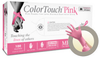 Microflex Colortouch CTP-233 Pink Small Latex Powder Free Disposable Gloves - Medical Grade - Rough Finish - 9.6 in Length - CTP-233-S - CTP-233-S - R. S. Hughes Company, Inc.