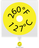 SL260F 127C TEMPERATURE SENSOR LABEL - SL260F - Telatemp Corporation