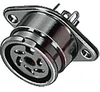 DIN Receptacle; Receptacle; 3; Female; Panel Mount - 70214227 - Allied Electronics, Inc.