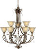 2509-09-27 Large Chandeliers-Glass Shade - 413647 - Capital Lighting, Inc.