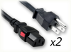NEMA 5-15P to IEC-60320-C13 AUTO-LOCK x 2 HOME // Power Cords // North American Power Cords // Auto-Lock® Power Cords - 0400.072AL - Quail Electronics