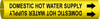 Brady Bradysnap-On B-915 Black on Yellow Plastic Snap-On Pipe Marker - 1 1/4 in Character Height - Printed Msg = DOMESTIC HOT WATER SUPPLY with Right Arrow - 4053-D - 754476-48528 - R. S. Hughes Company, Inc.