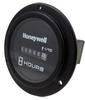 Honeywell Deluxe ac Hour meter, round opening, three-screw flange, #8-32 screw and cupwasher termination, 100K hours, 22 Vac to 26 Vac operating voltage, 24 Vac, 60 Hz, faceplate: satin black with whi - 20111 - Honeywell Sensing & IoT