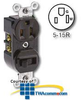 Leviton Leviton 3-Way Switch/Receptacle (Non-Grounding.. -- 5245 - Image