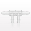 4-port Thru Flow Double Elbow Style Manifold, Barbed, Natural -- 61963 - Image