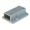 Rectangular Receptacle Power Connector (ST Series): Male, panel mount, 3-pin+PE, grey housing, 400 V AC / 230 V DC, 16 A AC/10 A DC -- STASAP 3 N - Image
