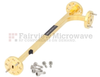 10 dB WR-12 Waveguide Broadwall Coupler with UG-387/U Round Cover Flange and E-Plane Coupled Port from 60 GHz to 90 GHz in Brass Copper -- SMW12EC001-10 - Image