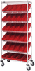 Cart W/ Bin, 7Shelves, 30Bins, Red; No. Of Bins Quantum Storage - 44AC5741 - Newark, An Avnet Company