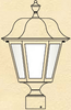 B4130LED Medium Manor LED Post Mount - Hanover Lantern, Inc.