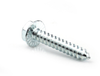 #14 x 1" Hex Washer Head Sheet Metal Screw, Serrated, Type AB, 7/16" Across Flats, Zinc -- SMSUHW01410ABZ - Image