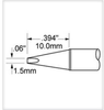 Metcal Smartheat Soldering Tip PHT-650325 - Chisel Tip - 0.394 in Tip Length - 0.06 in Tip Width - PHT-650325 - R. S. Hughes Company, Inc.