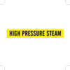 Brady B-946 Black on Yellow Vinyl Self-Adhesive Pipe Marker - 4 in Height - 3 1/2 in Character Height - 24 in Length - Printed Msg = HIGH PRESSURE STEAM - 7141-1HV - 754476-93414 - R. S. Hughes Company, Inc.