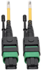 MTP/MPO (APC) Singlemode Patch Cable (F/F), 12 Fiber, 40/100 GbE, QSFP+ 40GBASE-PLR4, Plenum, Push/Pull Tab, Yellow, 1 m (3.3 ft.) -- N390-01M-12-AP - Image