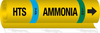 Brady B-689 Black / Blue / Green / White on Yellow Polyester Wrap-Around Pipe Marker - 3/4 in Character Height - Printed Msg = AMMONIA - 57971 - 754476-57971 - R. S. Hughes Company, Inc.