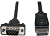 DisplayPort to Active VGA Cable, Displayport with Latches to HD-15 Adapter (M/M), 6-ft. -- P581-006-VGA - Image
