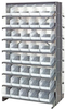 2 Side Sloped Rack, 16Shelves, 80Bin/clr; Shelving Unit Type Quantum Storage - 42AC5627 - Newark, An Avnet Company