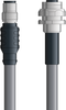 UNITRONIC® DeviceNet Cordsets 14 & 18 AWG / 1 + 1 pair Bus - Gray PVC - M12 Male / M12 Female Bulkhead -- OLFDN4110037F01