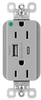 Usb Charger Rcpt, 2Port, 125V, Grey; Product Range Legrand Pass & Seymour - 22AC2691 - Newark, An Avnet Company
