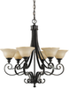 Light Single Tier Chandelier - F2187/6LBR - Murray Feiss Lighting