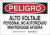 Brady B-302 Polyester Rectangle White Electrical Safety Sign - 10 in Width x 7 in Height - Laminated - Language English / Spanish - 37633 - 754473-37633 - R. S. Hughes Company, Inc.