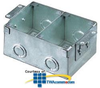 Hubbell 2-Gang Rectangular Stamped Steel Floor Box for.. -- B2482 - Image