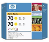 70 Ink Cartridge for Designjet Z2100/3100/3200 w/ Vivera Ink Twin Pack- Yellow - CB345A - LexJet Corporation