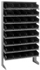 Sloped Rack, 8Shelves, 40Bins, Black; Shelving Unit Type Quantum Storage - 44AC6489 - Newark, An Avnet Company
